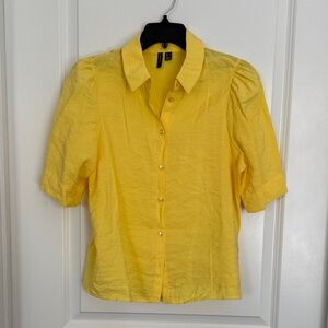 Vero Moda Yellow Button-Down Shirt